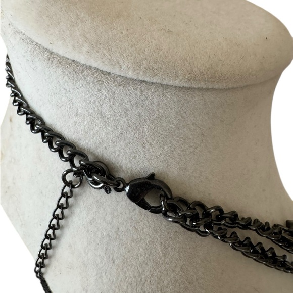 Elegant Multi-Layered Purple and Black Necklace - Picture 3 of 5